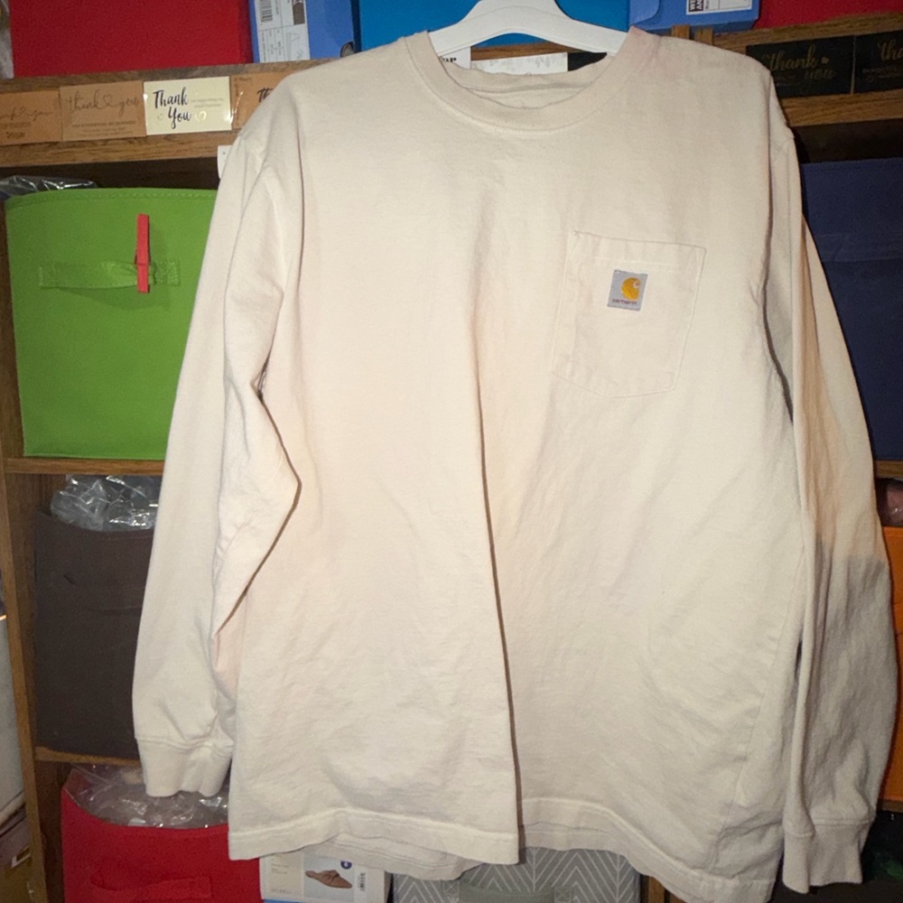Carhartt Tan Dog Graphic Long Sleeve Shirt - Picture 5 of 11